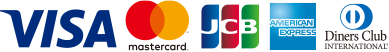 VISA、MASTER、JCB、ORICO、American Express、Diners Club