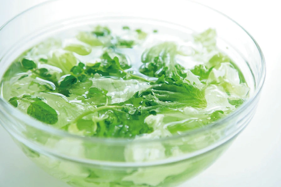 野菜を洗う 写真