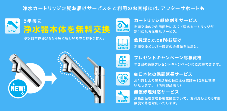 カートリッジの定期交換サービス
